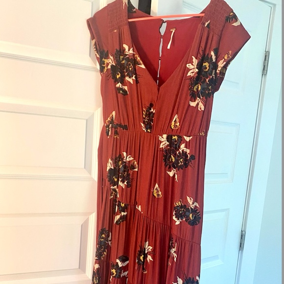 Free People All I Got Maxi Dress Retro Floral Sz 4 - Picture 16 of 16
